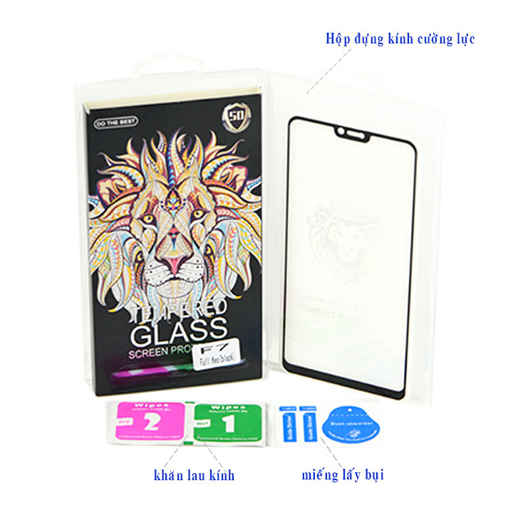 Kính Cường Lực 5D Full Màn Hình Cho Oppo F7 - Màu Đen