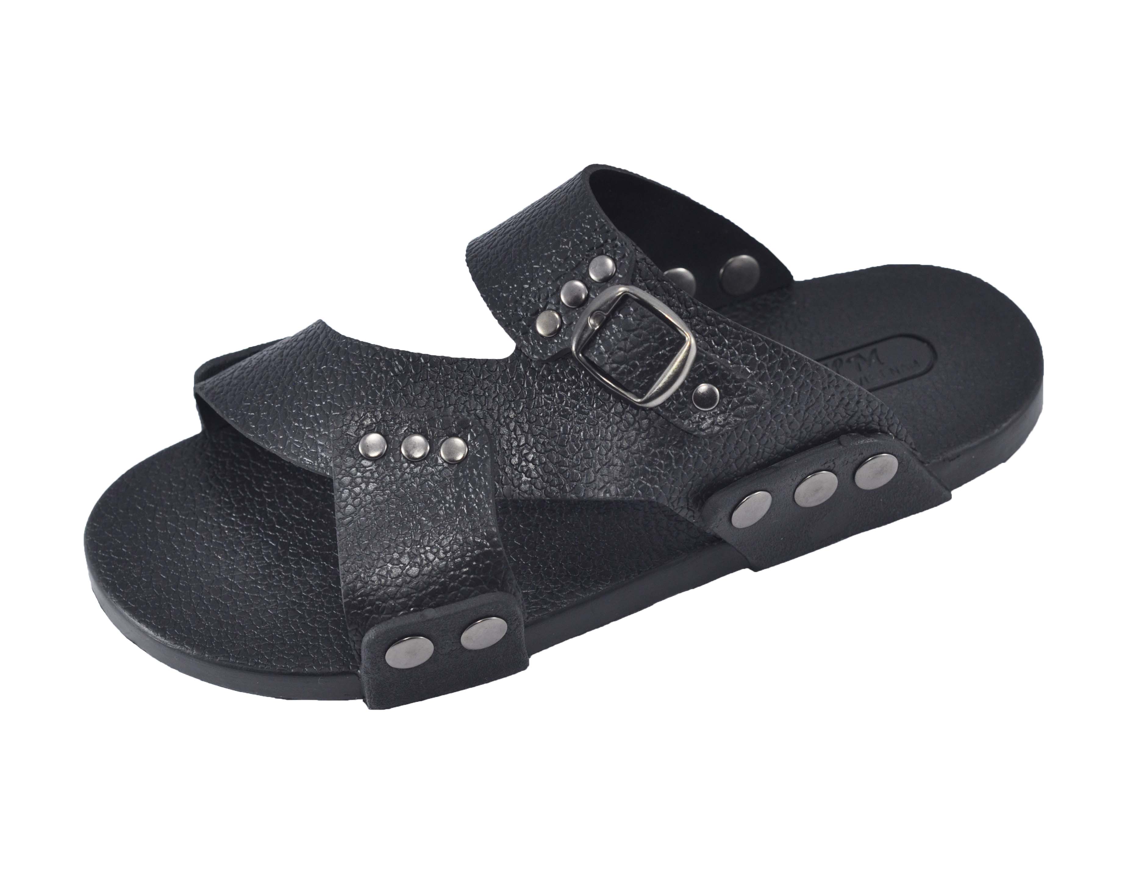 Dép cao su quai chéo HM - TCM-13 ( Đen)