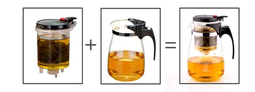 heisou 1L large capacity elegant cup home office removable washable liner men and women heat-resistant glass cup teapot exquisite cup KC200