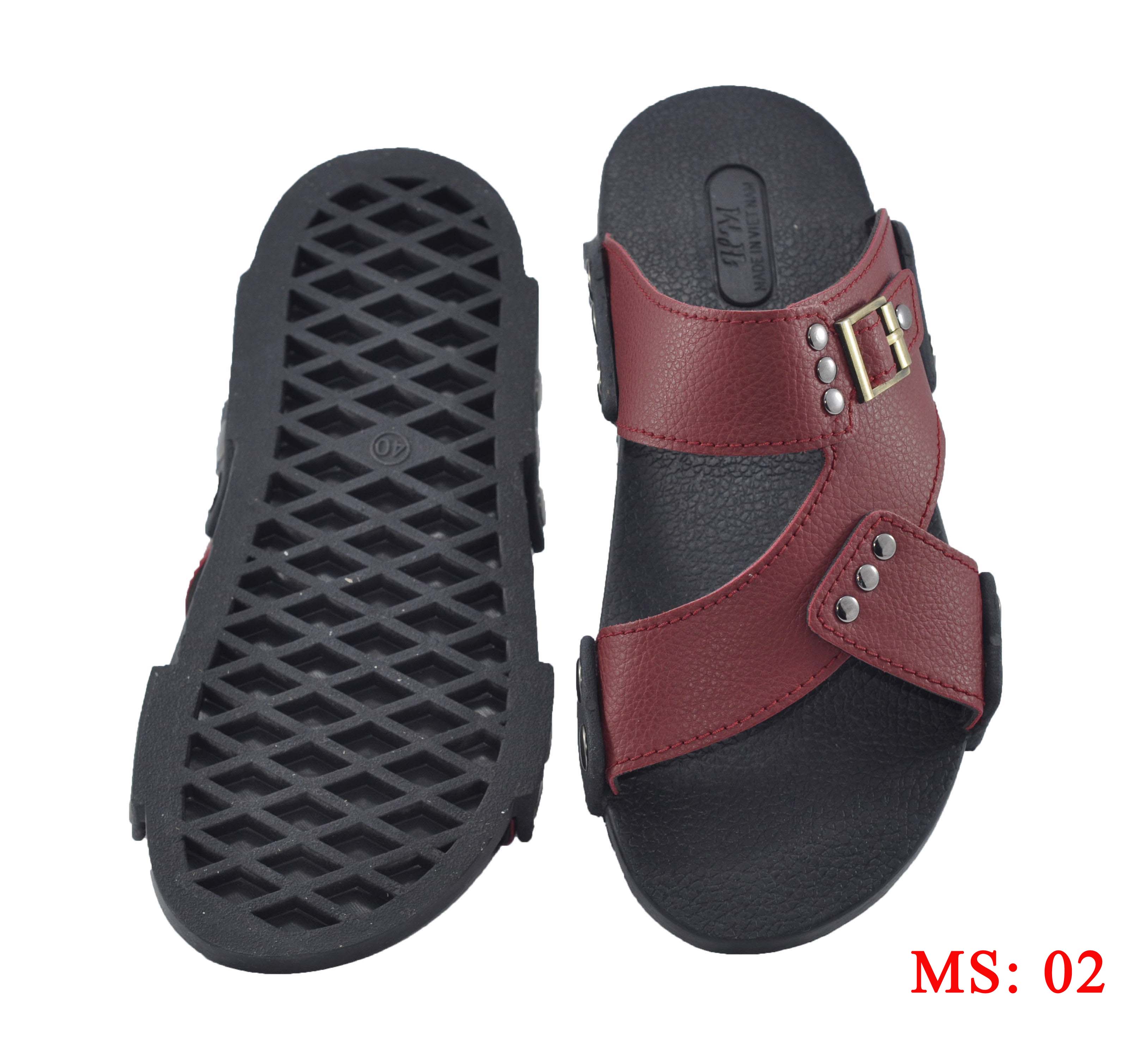 Dép nam da PU êm chân - TPU-23 (Đỏ)