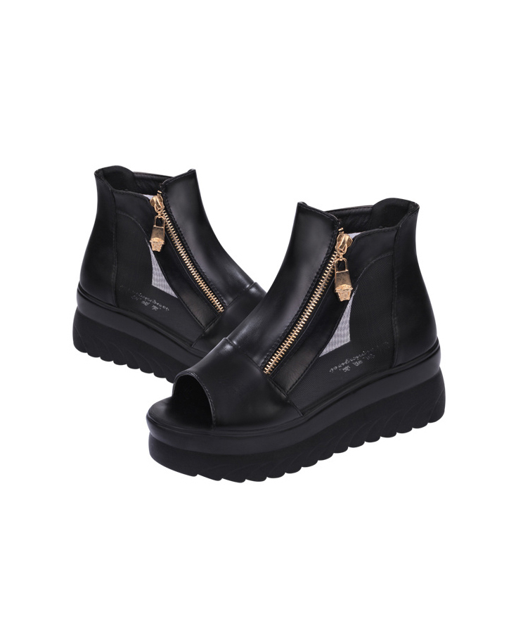 Giày Sandal phối lưới S074Đen