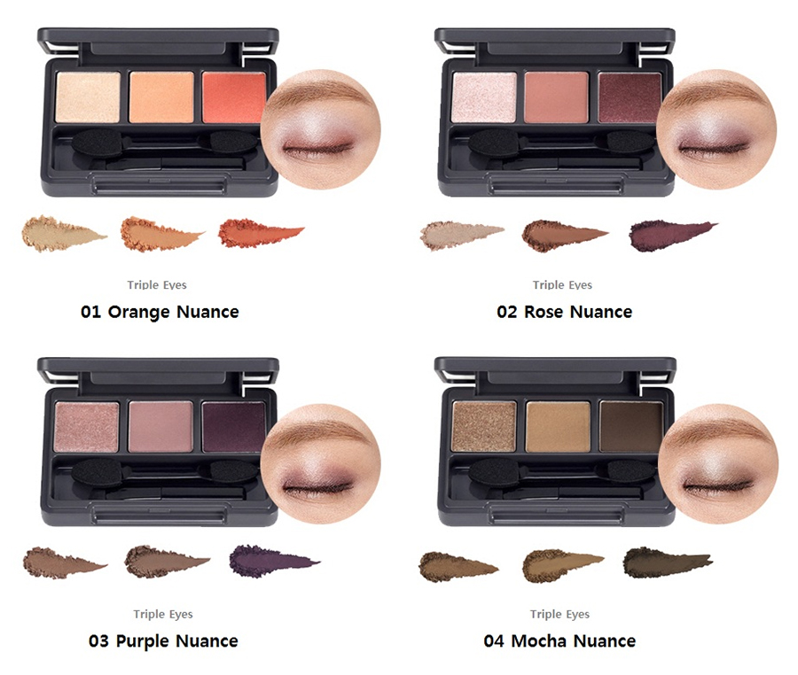 Màu Mắt Trang Điểm The Face Shop Triple Eyes (3.2g)