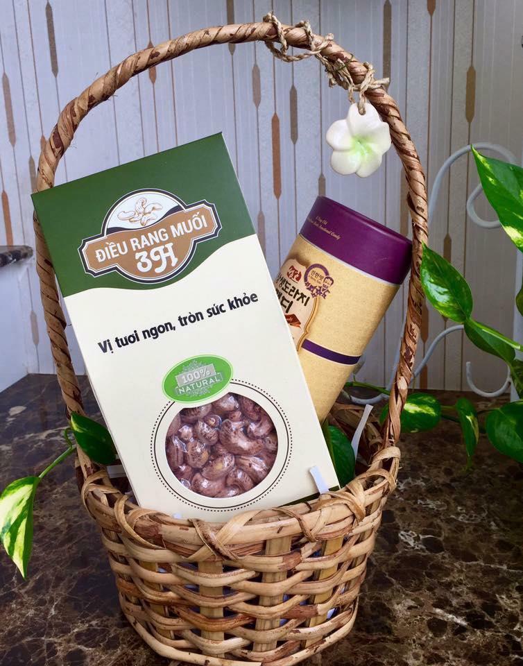 Hạt điều vỏ lụa rang muối