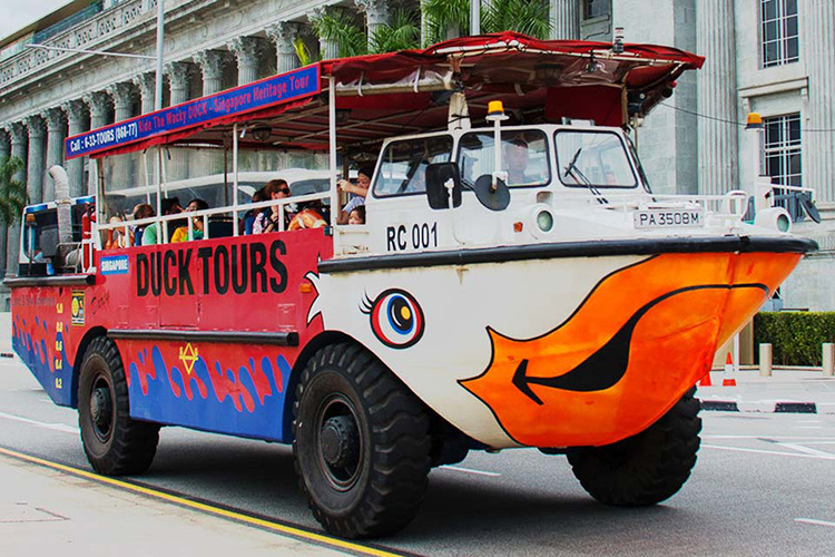 Vé Tham Quan Singapore Bằng Xe Ducky Wacky