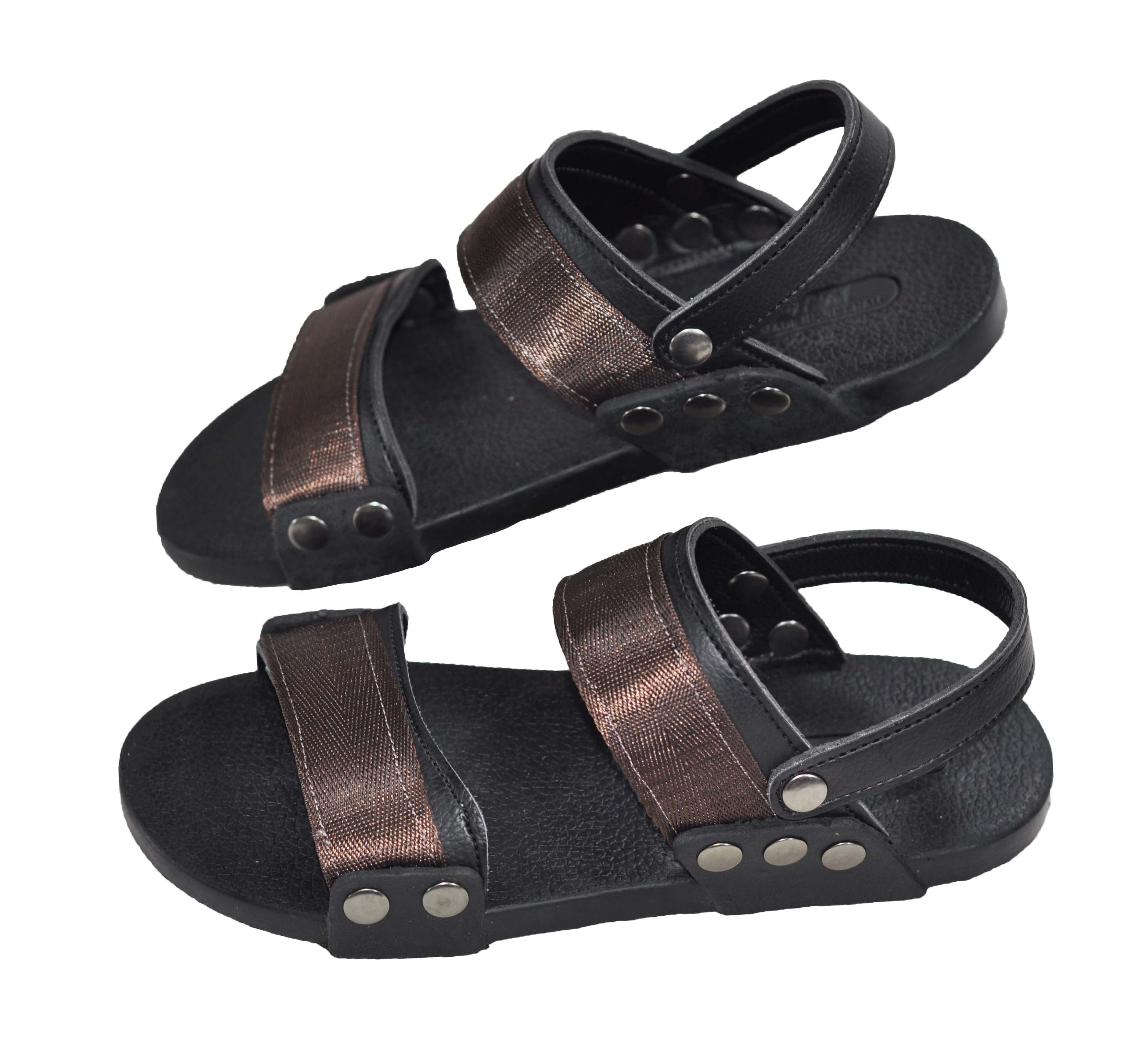 Sandal nam quai dù đế cao su đúc - TDT-X1A ( Nâu )