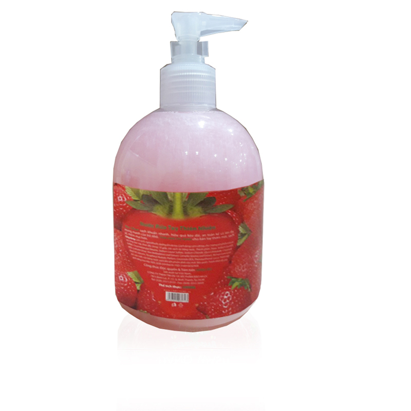 Combo 2 chai nước rửa tay thiên nhiên Lamcosmé (500ml) Hương Quả Dâu diệt khuẩn hơn 99%. Tặng Gel rửa tay khô 3K