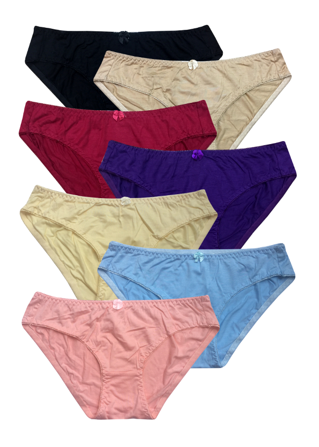 Combo 7 quần lót nữ cotton trơn MW QT11, Nhiều nàu
