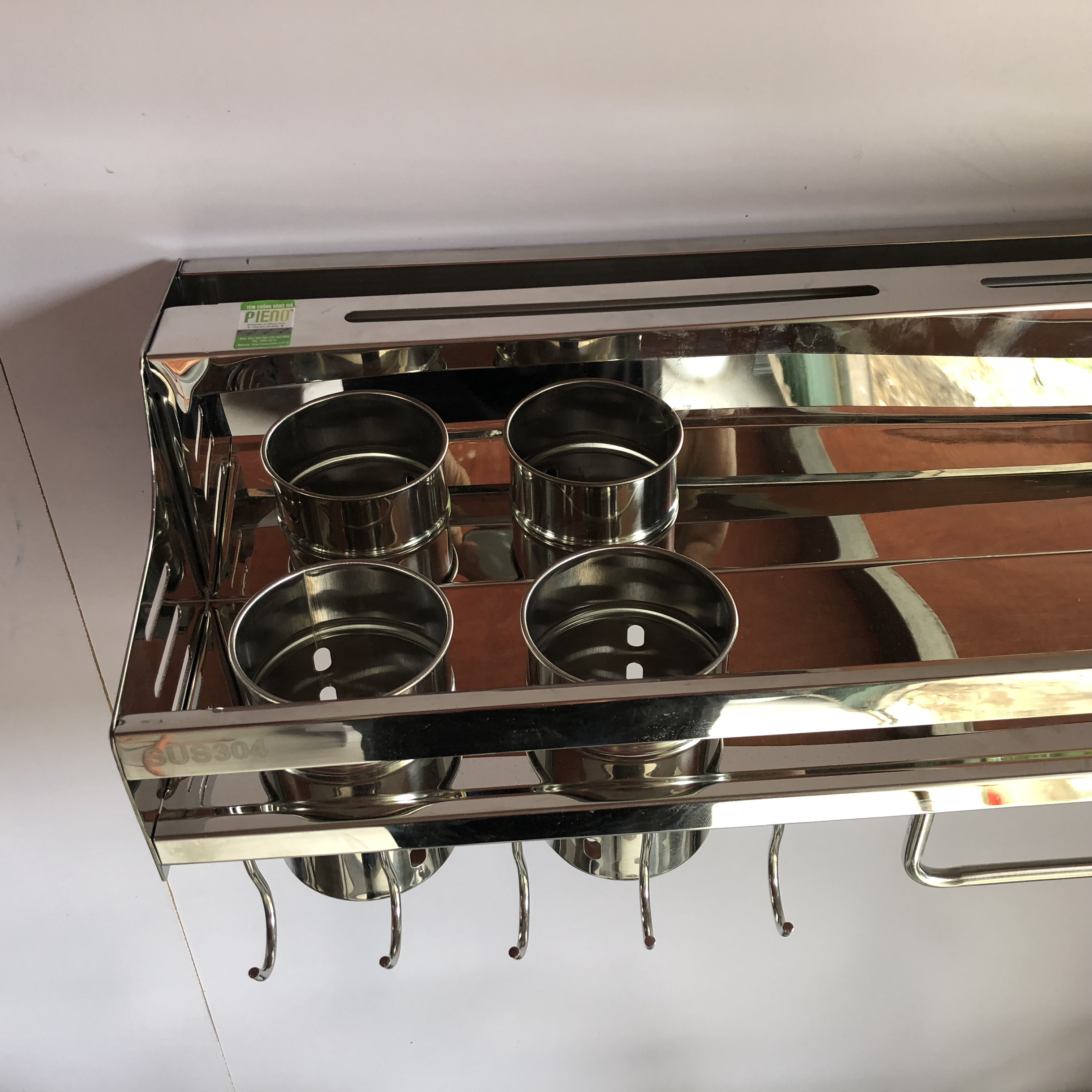 Kệ nhà bếp treo tường đa năng inox sus 304 PIEN0