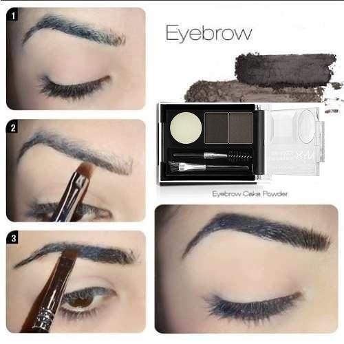 Bột kẻ mày NYX Professional Makeup Eyebrown Cake Powder ECP01 Black/ Gray 2.65g
