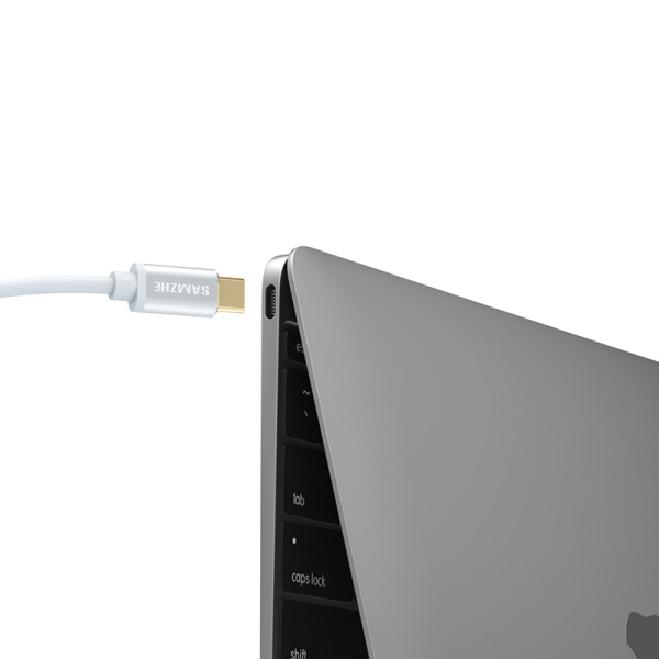 Dây Cáp Điện Thoại Yamazama (SAMZHE) USB3.1 Type-C TC-05 - 0.5 Mét - Vỏ Nhôm Bạc