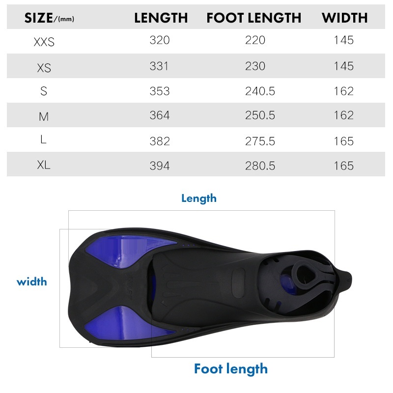 Chân nhái lặn biển AF-680, chân vịt lặn biển, chất liệu silicone ôm chân thoải mái vận động - POKI