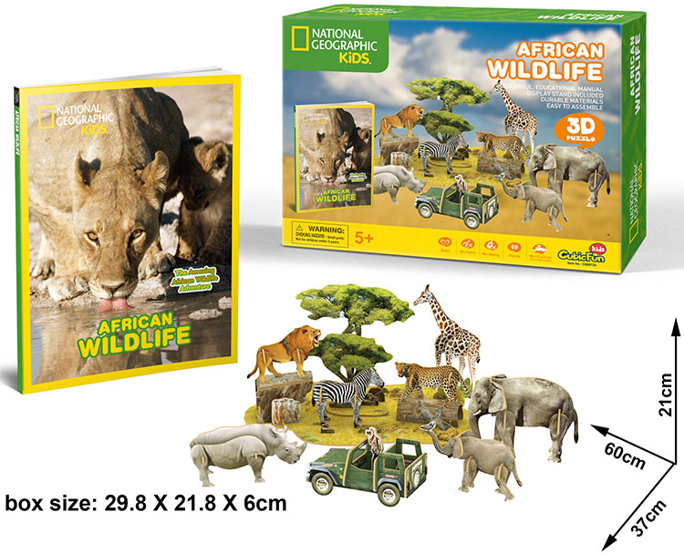 Mô Hình Giấy Cubic Fun Thế Giới Hoang Dã Châu Phi - DS0972h