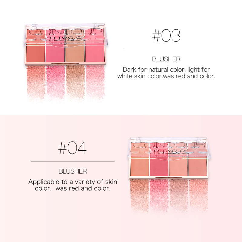 Bảng Phấn Tạo Khối O.TWO.O Contour 4 Shades Palette