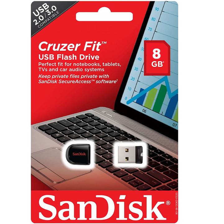 USB 8Gb Sandisk CZ33 chuẩn kết nối 2.0 chính hãng