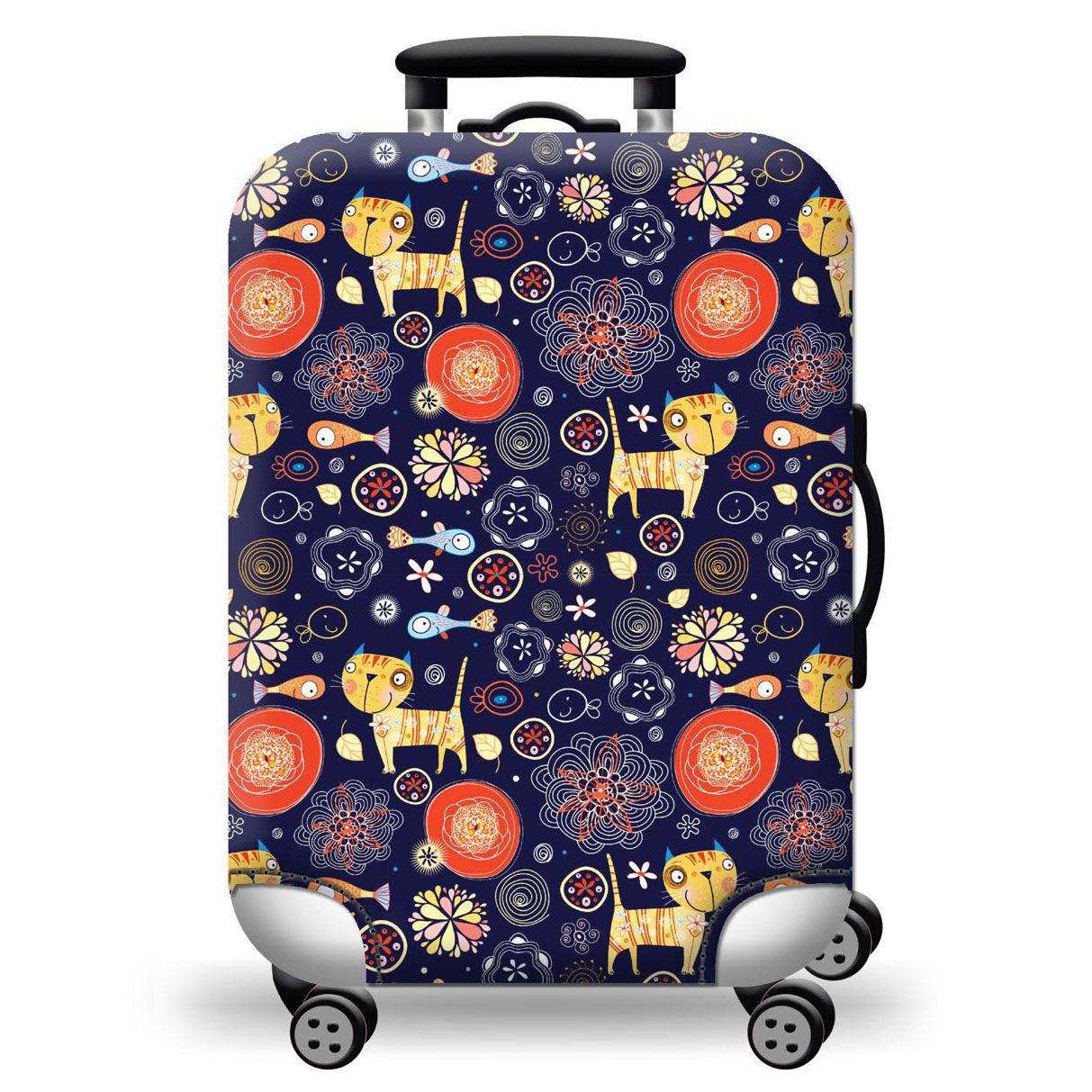 Túi bọc bảo vệ vali -Áo vỏ bọc vali - Mèo và Cá