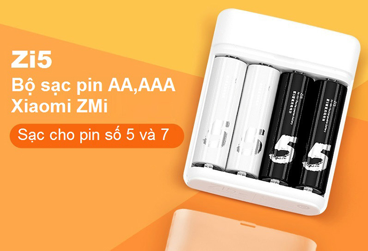 Bộ Sạc Pin AA,AAA Xiaomi ZMI - Hàng Nhập Khẩu