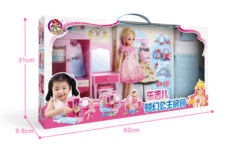 Búp bê bé gái Les Jill Barbie doll và bộ phòng ngủ