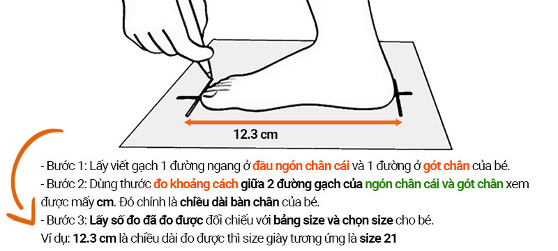 Huong dan chon size giay 1