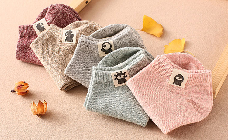 BEJIROG Women's Breathable Heathered Boat Socks 5pcs, Assorted Colors