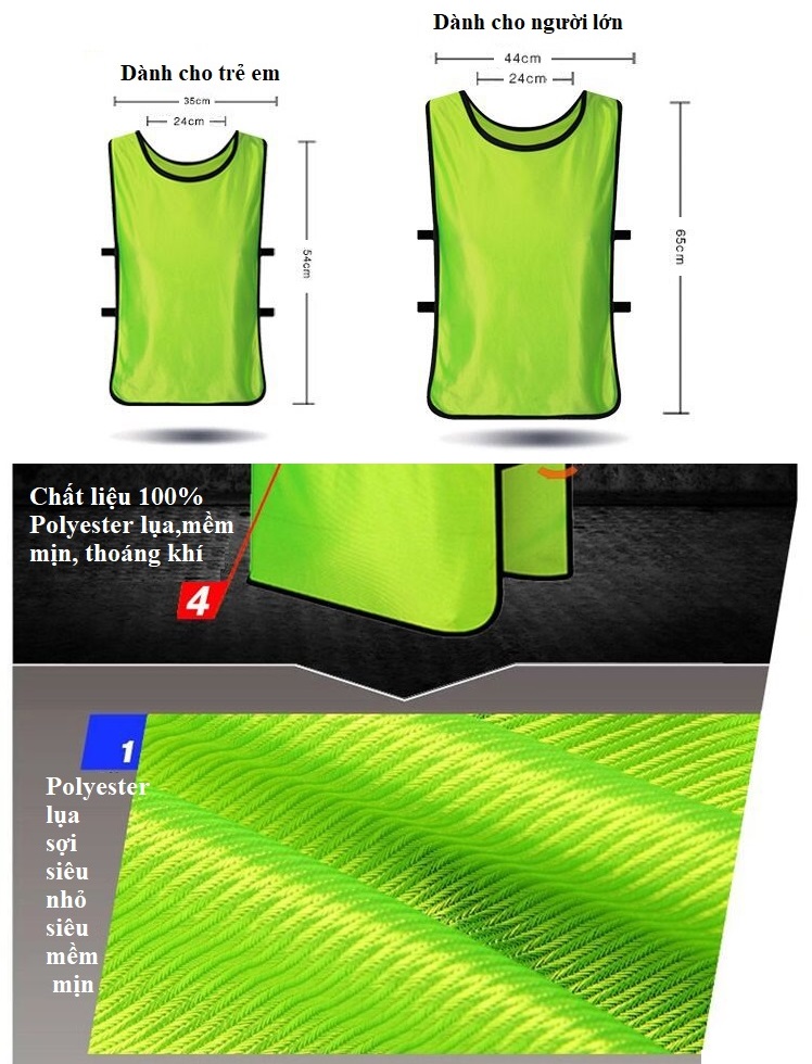 Áo tập bóng đá - Bộ 5 áo chơi TEAM BUILDING size L dành cho NGƯỜI LỚN - POKI