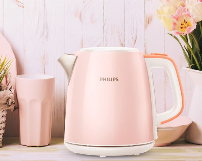 Philips Electric Kettle HD9348 1L - Pink - Stainless Steel