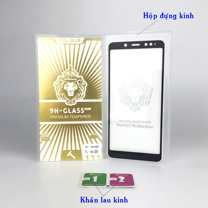 Kính Cường Lực 5D Full Màn Hình Xiaomi Redmi Note 5 - Màu Đen