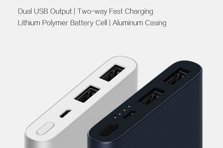 Pin Sạc Dự Phòng Xiaomi Gen 2 Version 2018 10000mAh 2 Cổng USB Hỗ Trợ QC 3.0 - PLM09ZM - Hàng Chính Hãng