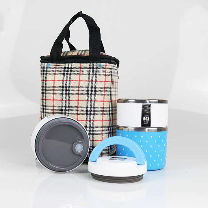 Túi giữ nhiệt kiểu đứng hoa văn thổ cẩm