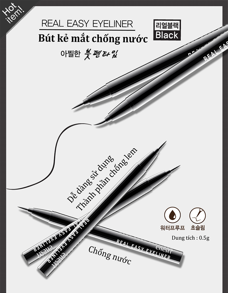 Bút Kẻ Mắt Nước Enesti Super Easy Eyeliner (5ml)