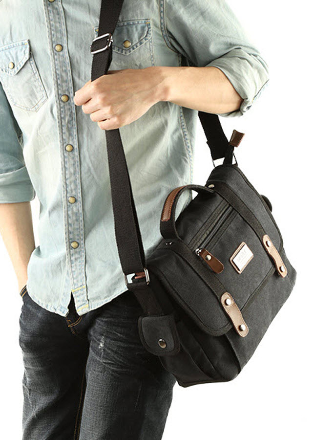 Túi đeo vai nam cao cấp thời trang Hàn Quốc THT43 (24 x 32 cm)