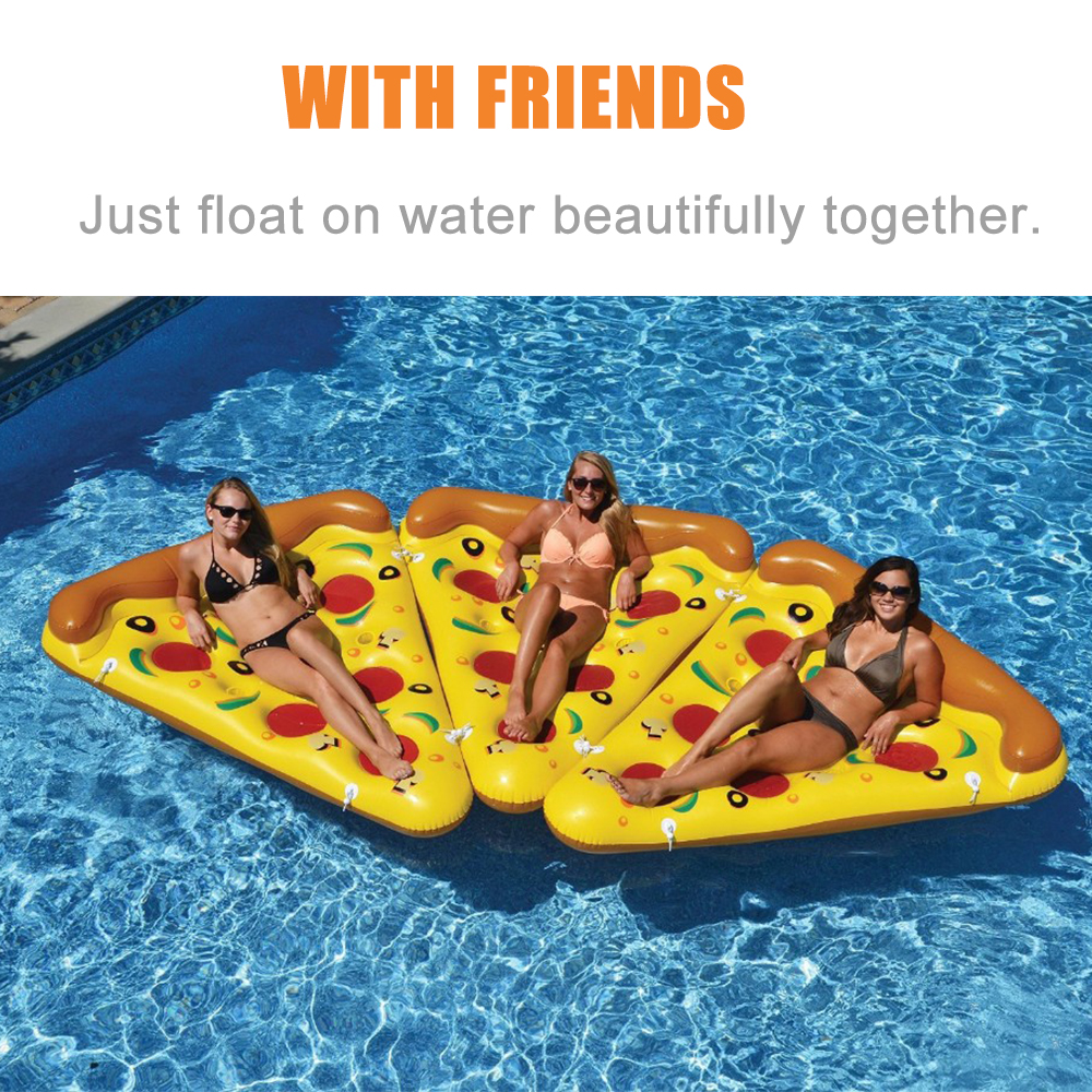 Phao bơi Pizza KHỔNG LỒ kích thước 180x130, thiết kế gấp gọn, họa tiết độc đáo, an toàn nhỏ gọn - DONGDONG