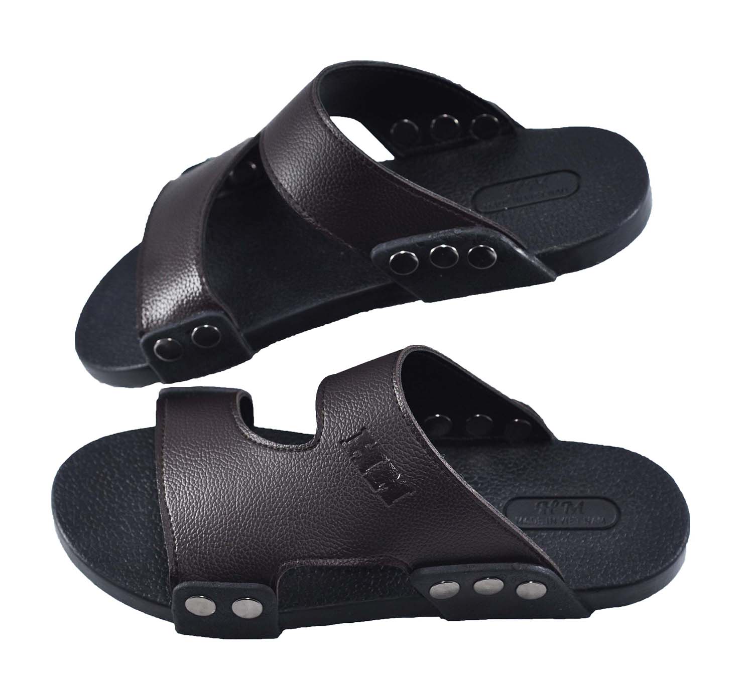 Dép nam da PU chất lượng tốt giá mềm - TPU-82 ( Nâu)