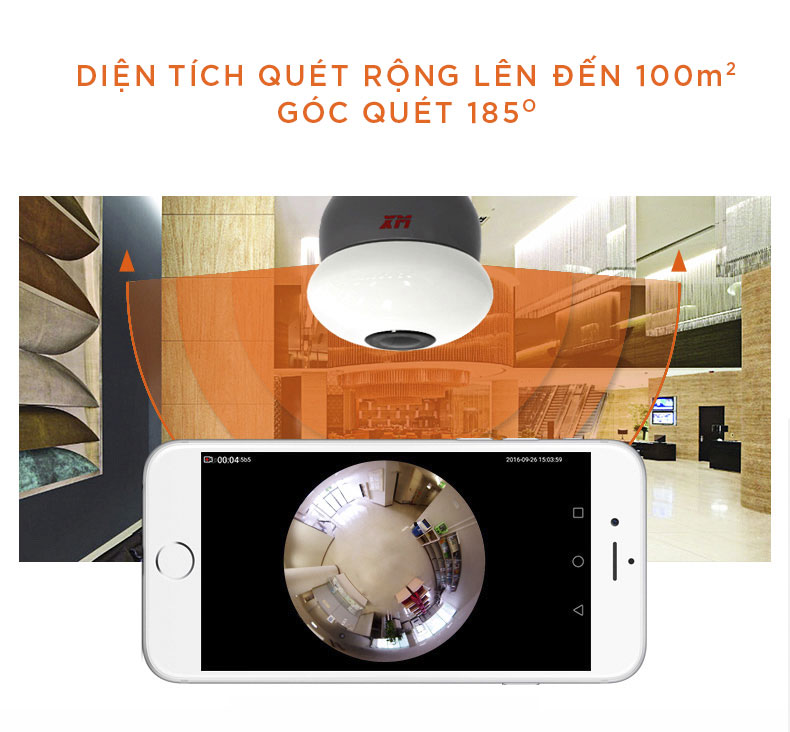 Đèn Camera Giám Sát Không Dây 360 Độ 1080p HD Xiongmai XM