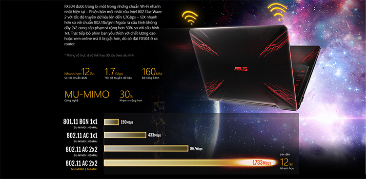 Laptop Asus TUF Gaming FX504GD-E4177T Core i5-8300H/Win10 (15.6 inch) - Đen - Hàng Chính Hãng