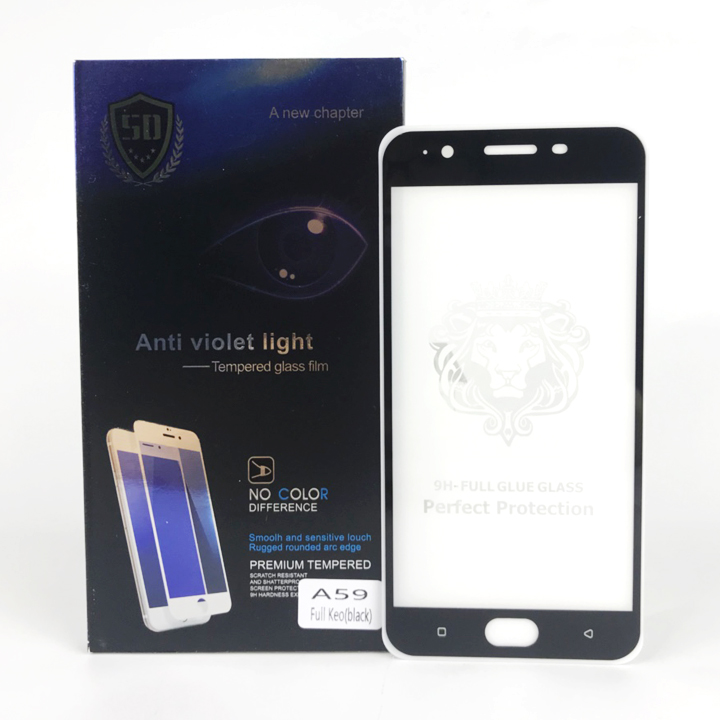 Kính Cường Lực 5D Full Màn Hình Dành Cho Oppo F1s - Màu Đen