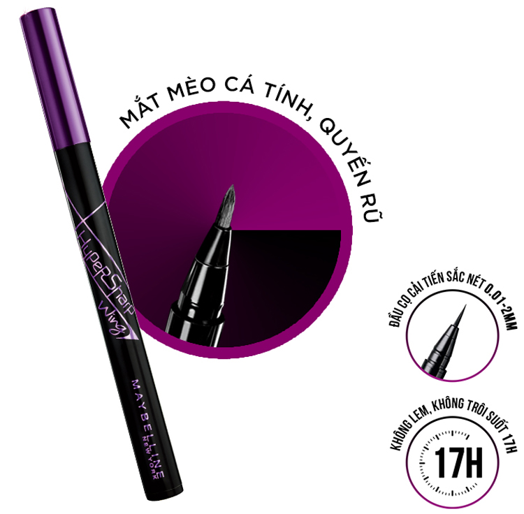 Kẻ Mắt Nước Maybelline HyperSharp Wing Liquid Liner in Black 0.5g