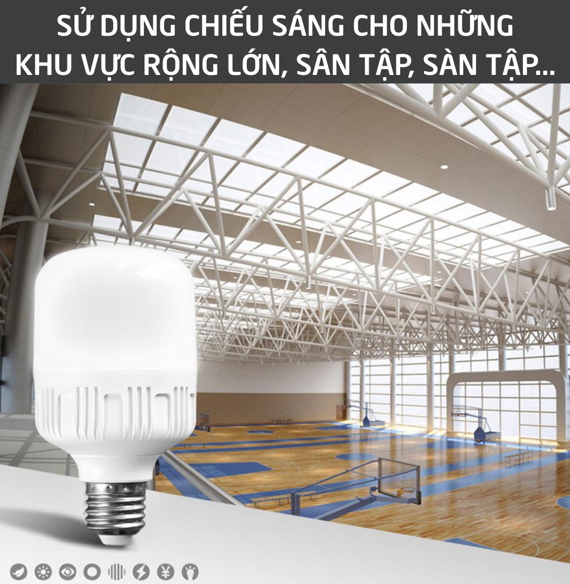 Bóng đèn led bulb trụ kín nước Kaizen BK30W