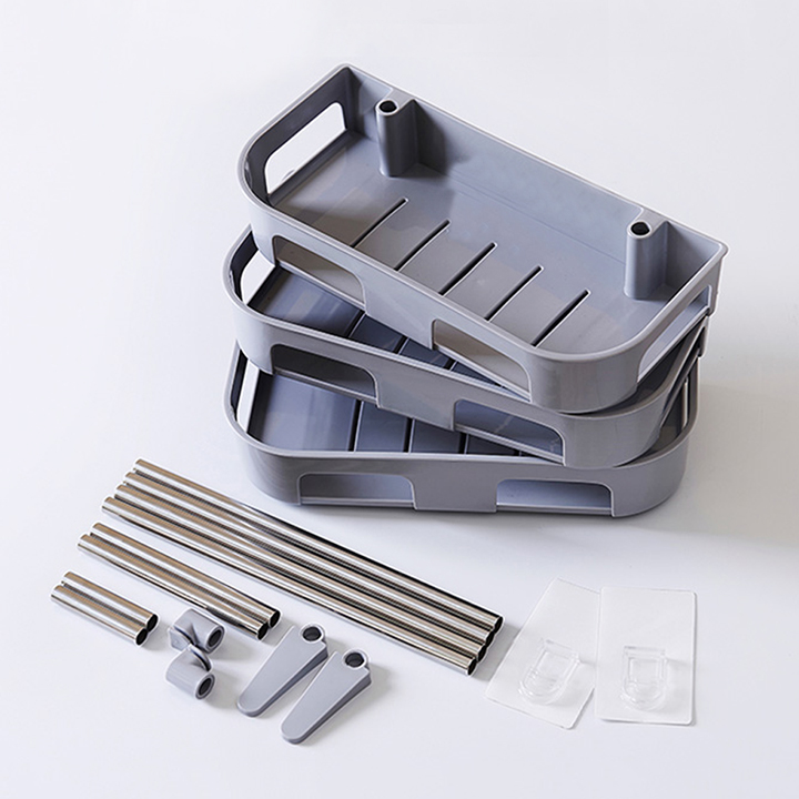 Kệ nhà tắm 3 tầng đa năng hít chân không