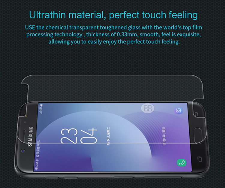 Miếng Dán Cường Lực Samsung Galaxy J7 Pro Độ Cứng 9H Nillkin - Hàng Chính Hãng