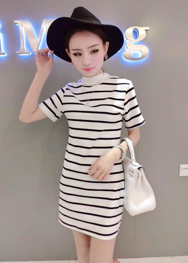 Đầm nữ kẻ sọc ngang da26