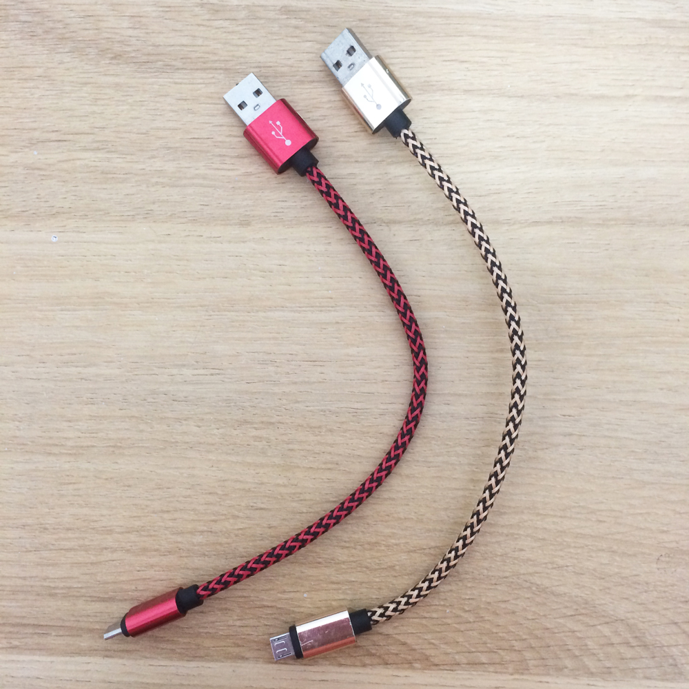 Cáp Micro USB loại ngắn 20cm dây bện chống xoắn - Dây cáp sạc Micro USB  Thương hiệu OEM | SieuThiChoLon.com