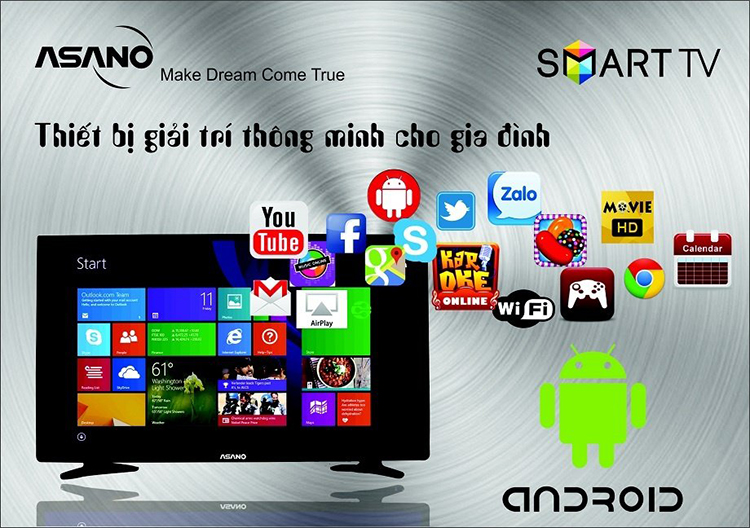 Smart Tivi Asano Full HD 43 inch S43DF2200