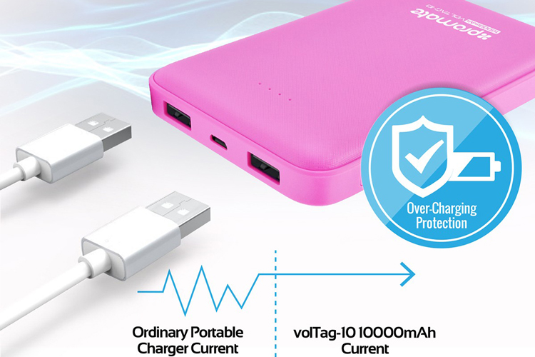 Pin Sạc Dự Phòng Promate Voltag-10 10000mAh Siêu Mỏng - Hàng Chính Hãng