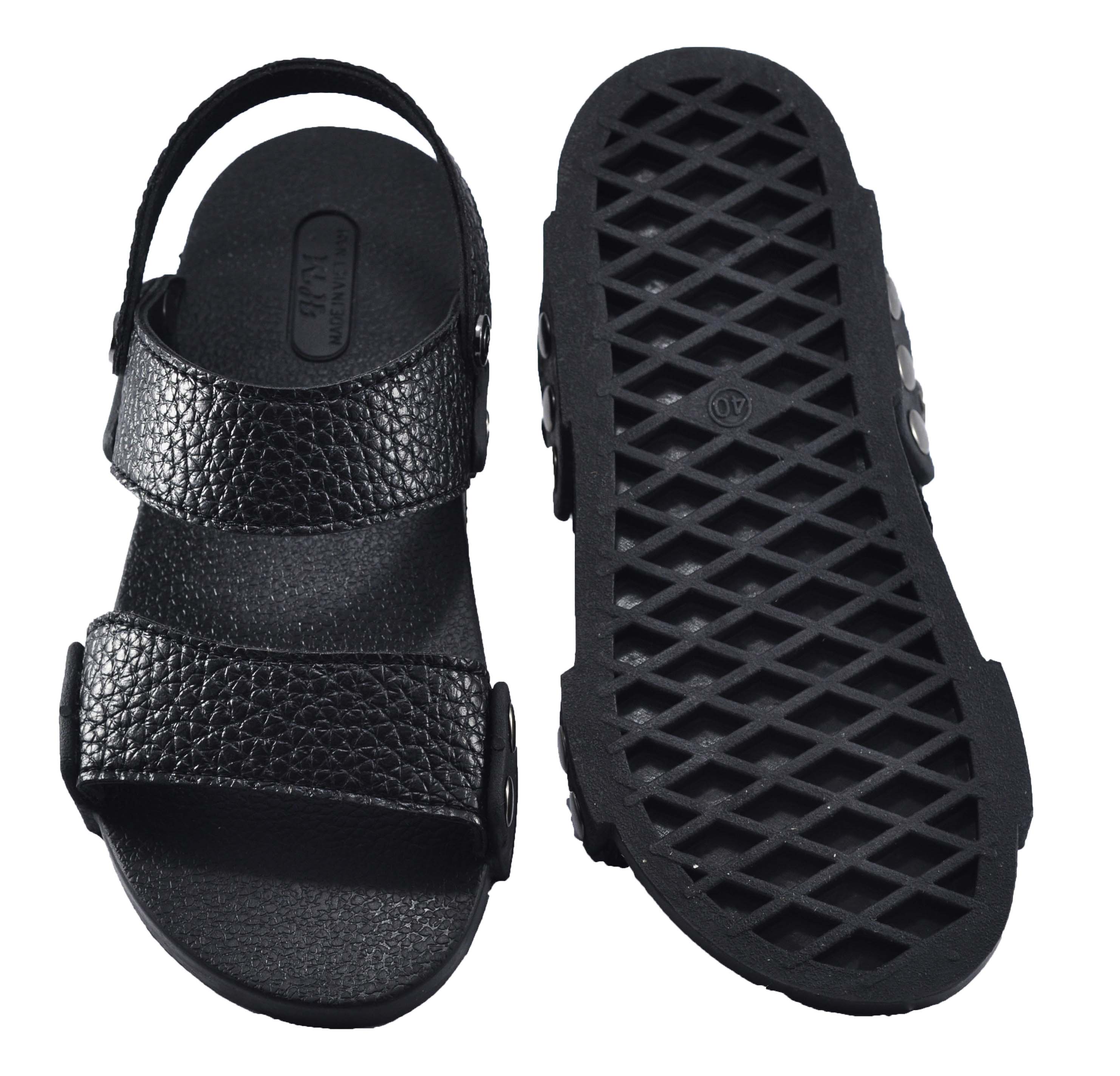 Giày sandal nam da PU mềm êm chân thời trang - TPU-51A ( Đen)