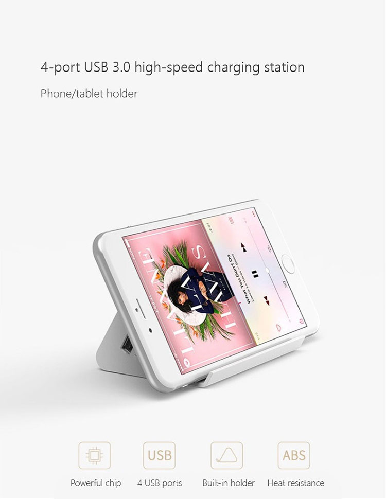 Adapter Sạc USB 3.0 ORICO SHC-U3 - 4 Cổng, Có Chân Đế 