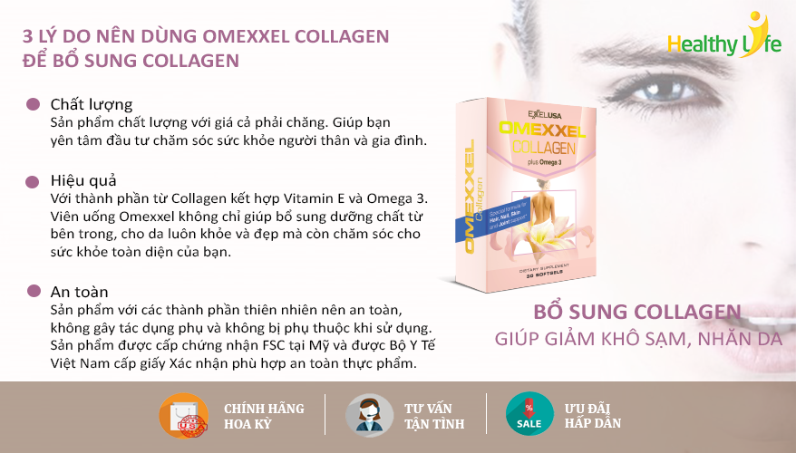 Thực Phẩm Chức Năng Viên Uống Collagen Omexxel 15000mg (30 Viên)