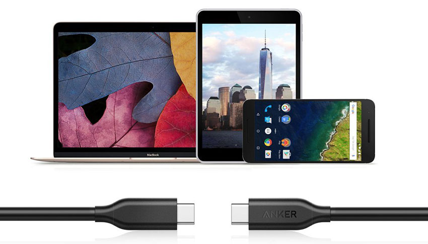 Cáp Sạc USB Type-C Ra USB Type-C 3.1 Gen 1 Anker Powerline 0.9M A8183 - Hàng Chính Hãng