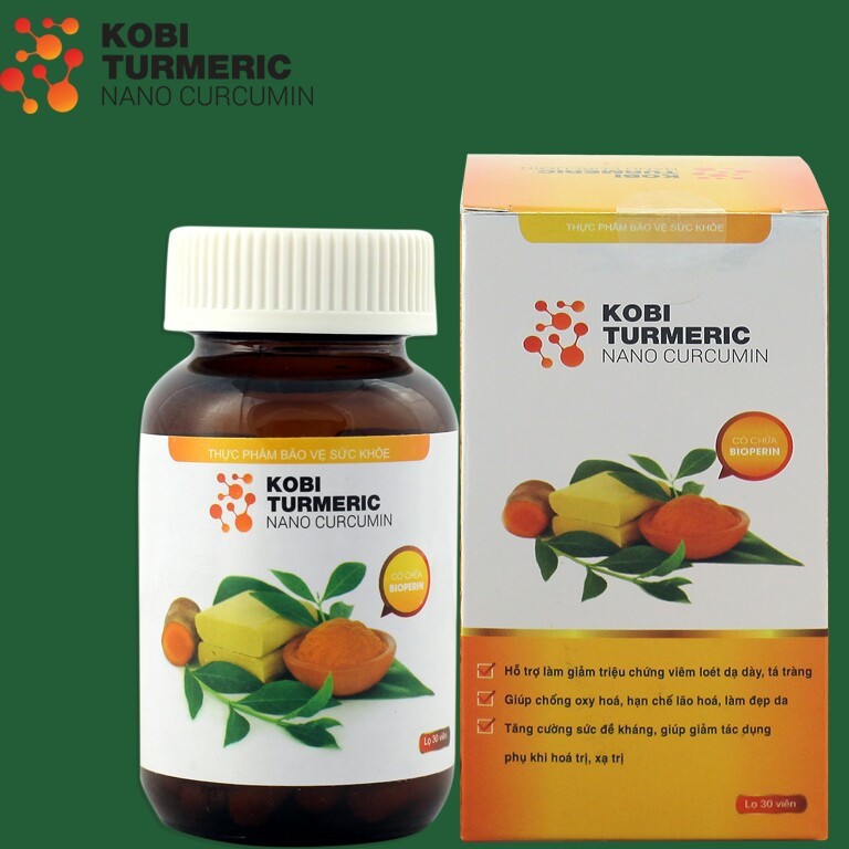 Thực phẩm chức năng tinh bột nghệ Kobi Turmeric Nano Curcumin 30 viên