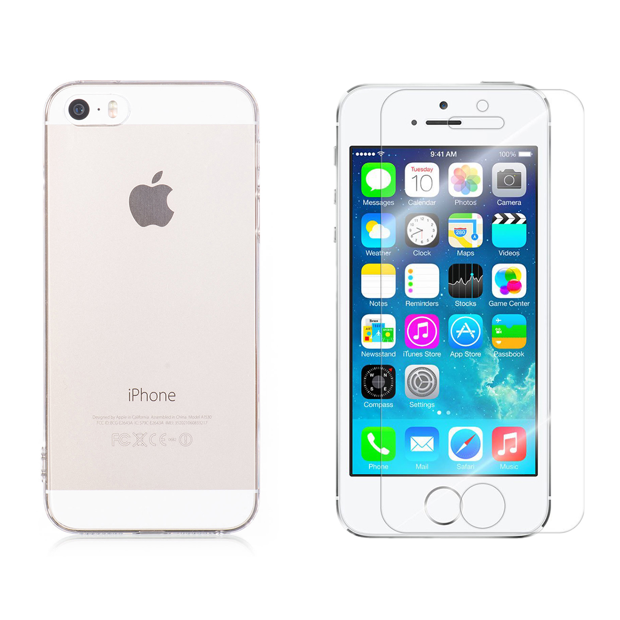 Bộ Kính cường lực Winner (Trong suốt) + Ốp Lưng Dẻo Dada Iphone 5/5S (Trong Suốt) 