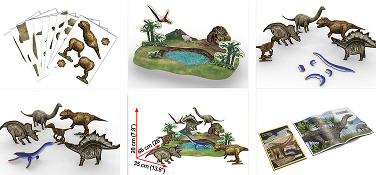 Mô Hình Giấy Cubic Fun Công Viên Khủng Long - DS0973h